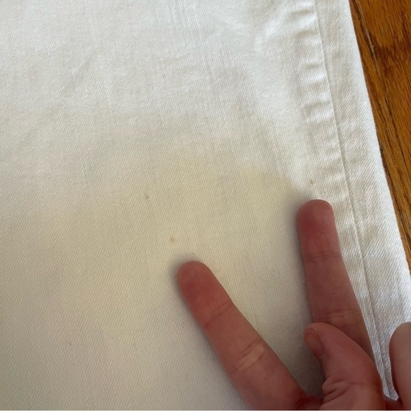 LANDS' END High Rise Slim Ankle Jean White Light Wash? High Waisted Cropped Crop - Picture 8 of 12